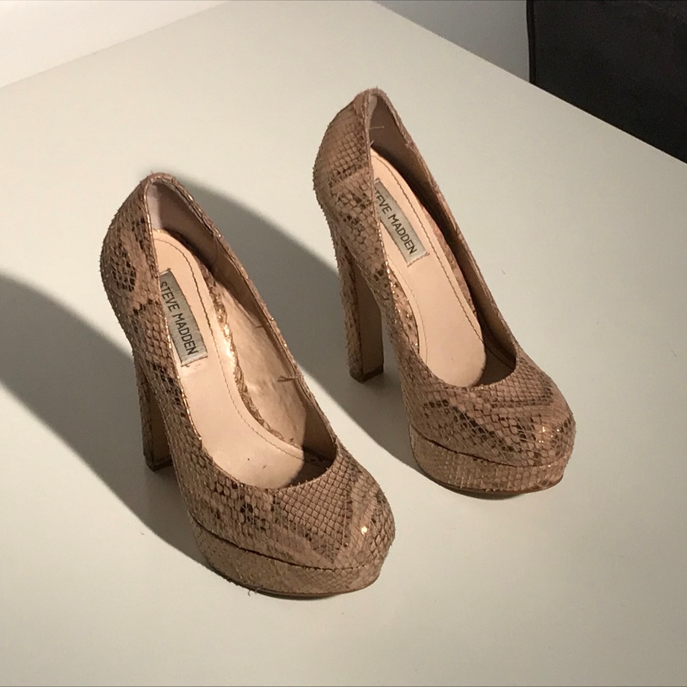 Steve Madden BEASST-S Leather Snakeskin Print - Picture 2 of 8